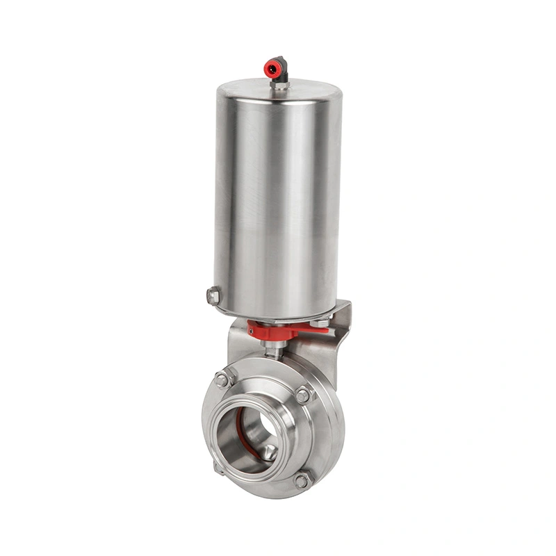 Sanitary Stainless Steel Manual 3-Piece Butterfly Valve